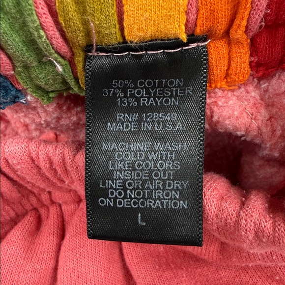 Women's Pink Rainbow Stripe Pants - Picture 15 of 15